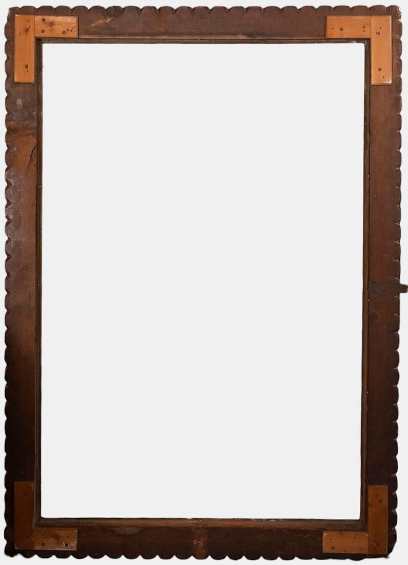 Important Spanish Baroque frame in gilt and ebonized wood, 17th century (1 of 2)