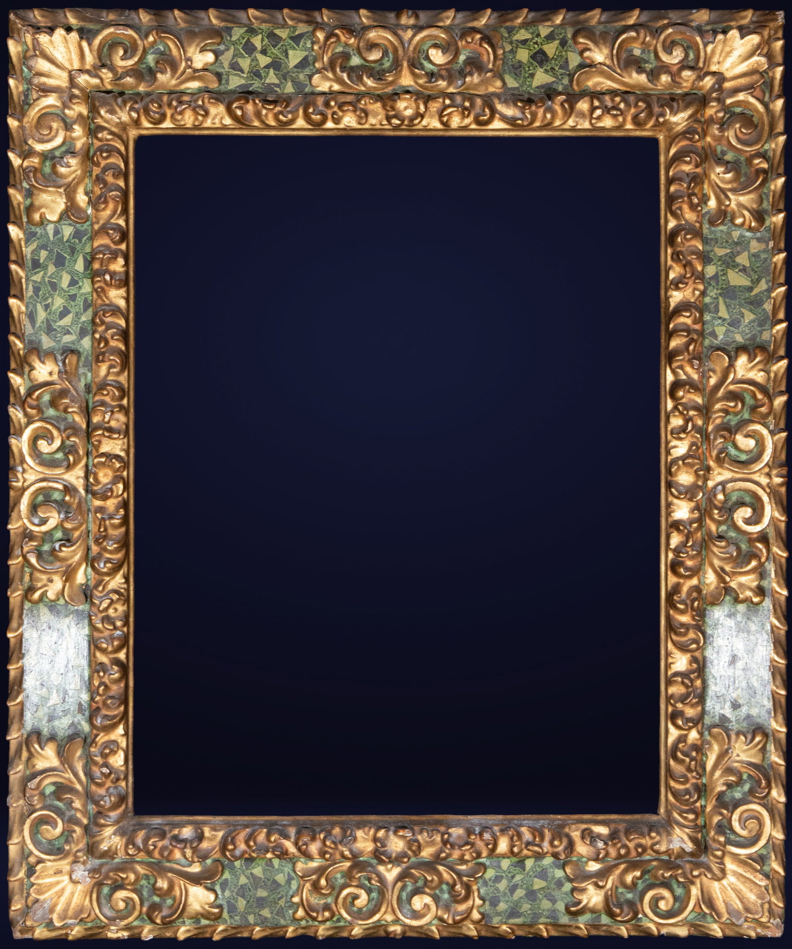 Marbled Baroque frame, Spanish school, 18th century (1 of 8)