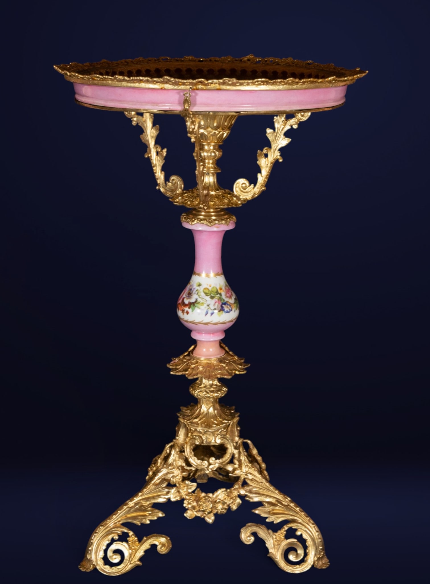 Porcelain and gilt bronze side table, Napoleon III style, France, 19th century (1 of 3)