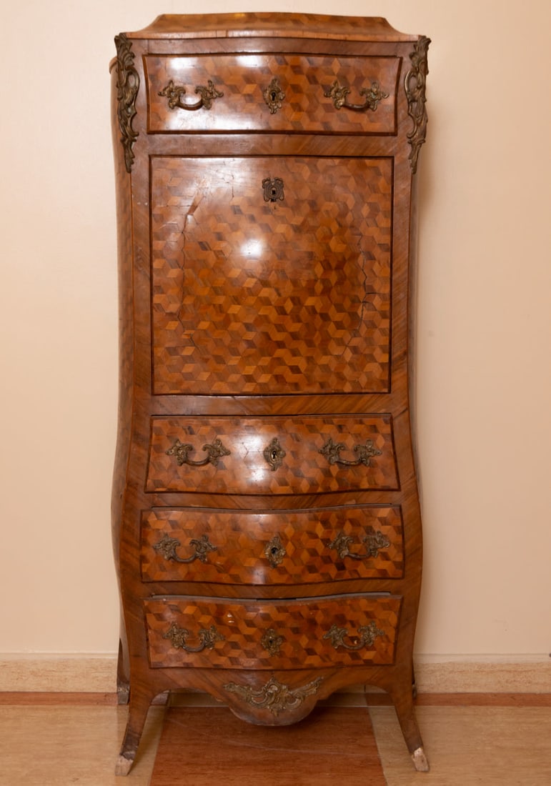 Distinguished Napoleon III Entredos Furniture in ebonized wood and mercury-gilded bronze (1 of 5)