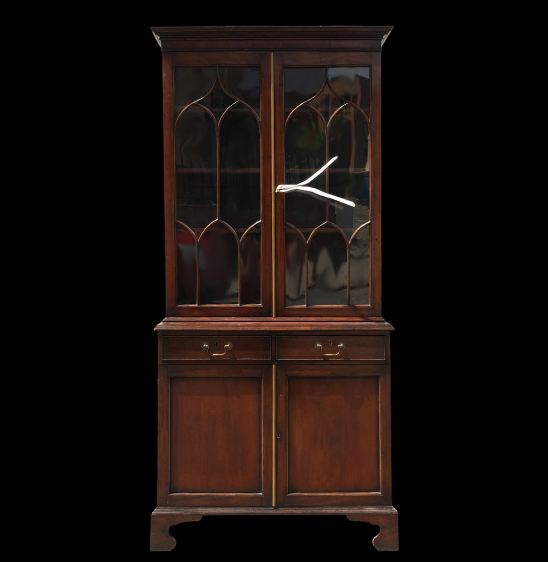 Federal style bookcase, early 19th century (1 of 4)