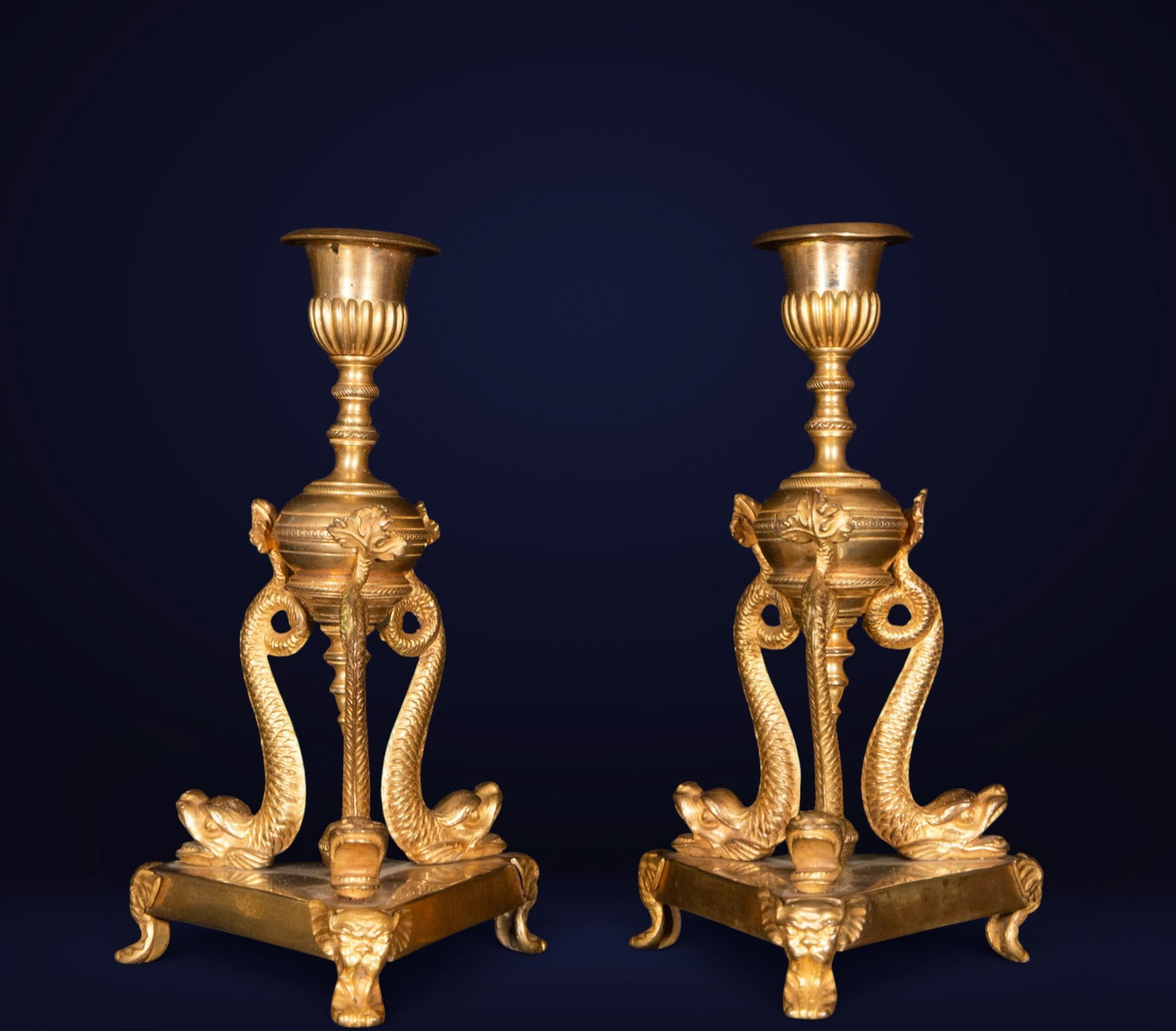 Pair of Empire style candlesticks, Thomire style, 19th century (1 of 4)