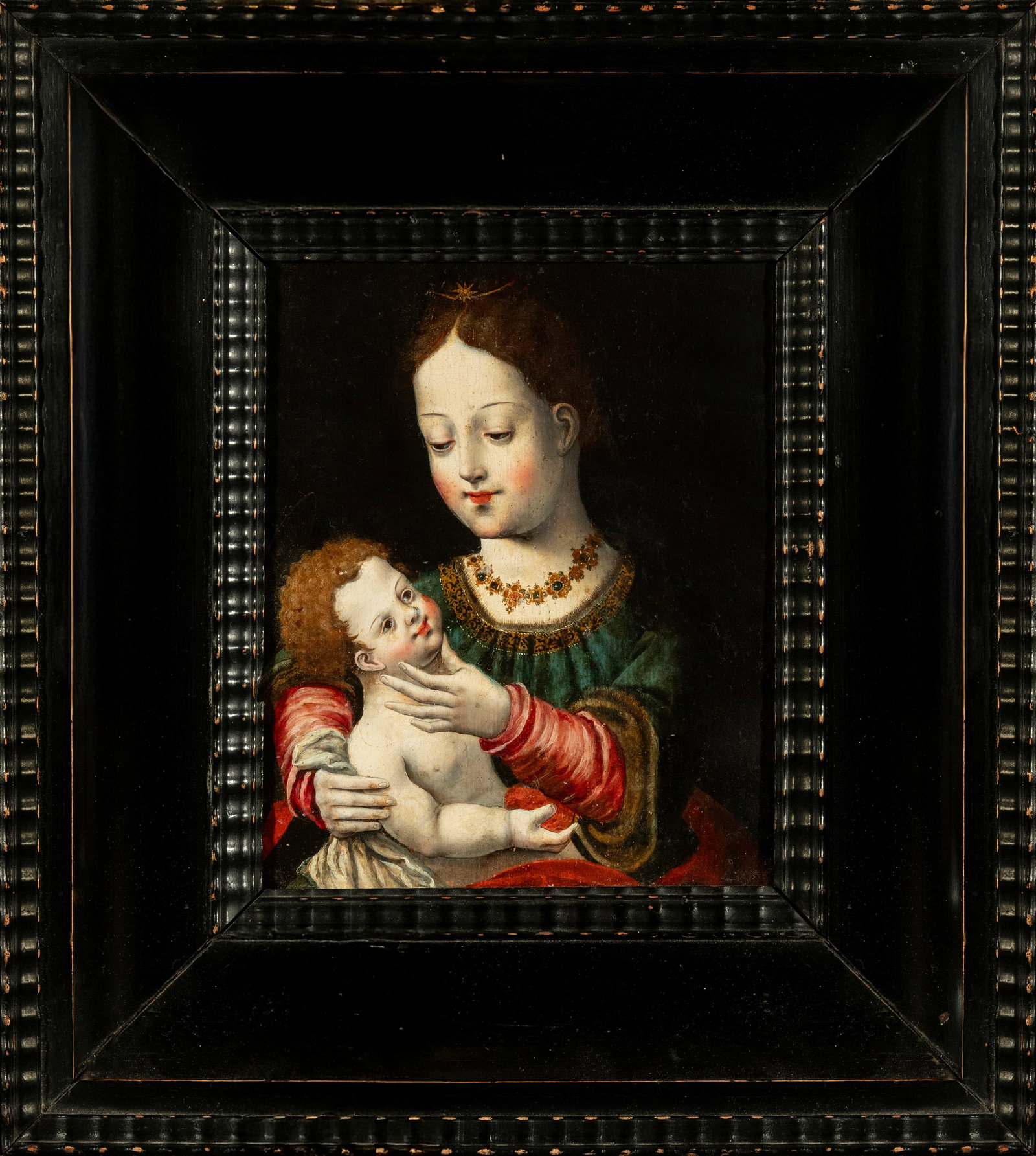 Madonna and child, 16th century - Master of the Parrot, Flemish school of Antwerp, 16th century (1 of 6)