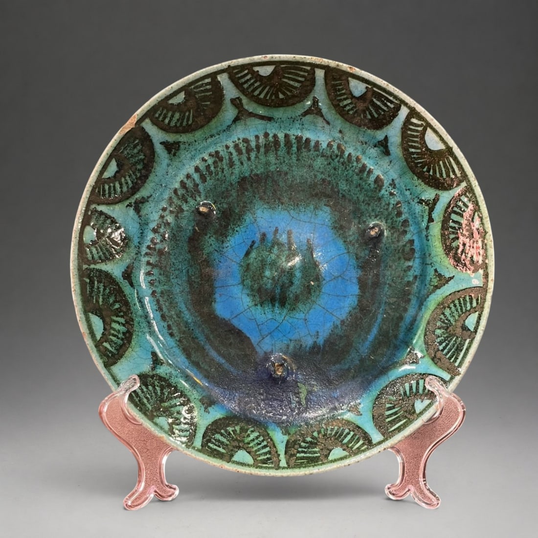 PERSIAN CERAMIC PLATE FROM KUBACHI, 19TH CENTURY – IRAN (1 of 3)