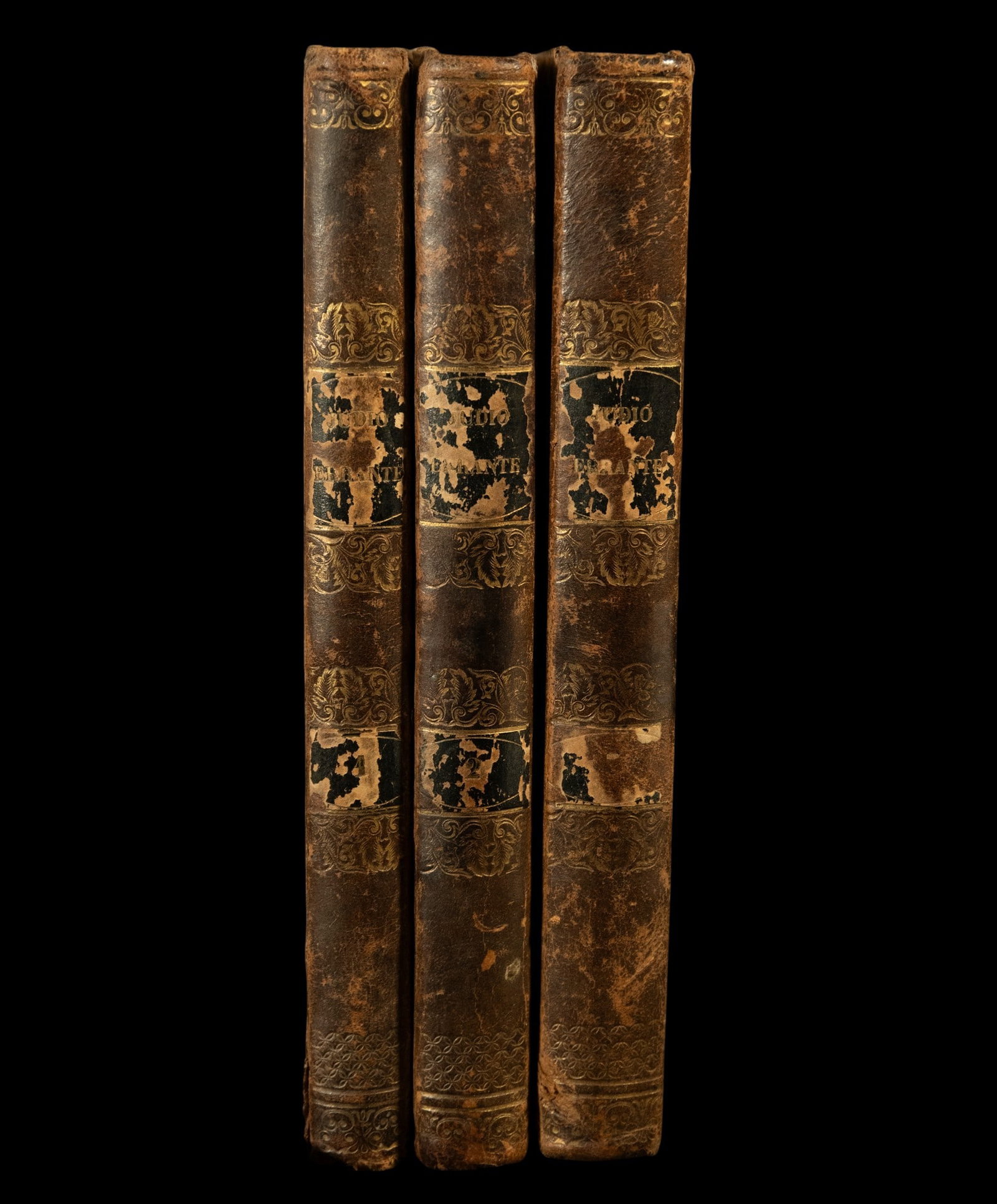 THE WANDERING JEW, VOL I, II AND III YEAR 1845: LEATHER COVER – 20 X 17 CM