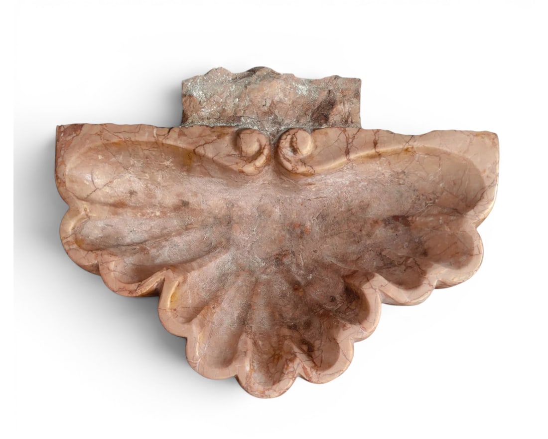 Beautiful holy water font in breccia marble, Italy, Venice, 19th century (1 of 6)