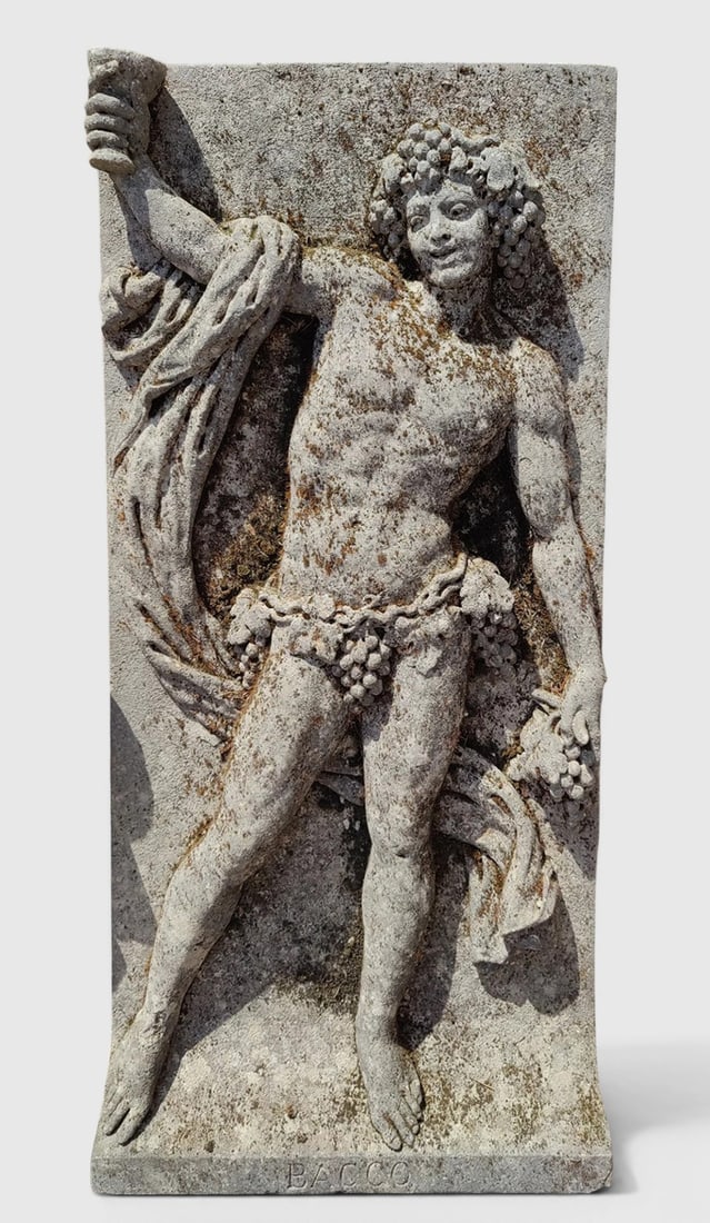 Spectacular stone relief from Vicenza depicting Bacchus, Italy, Venice, 18th-19th century (1 of 5)