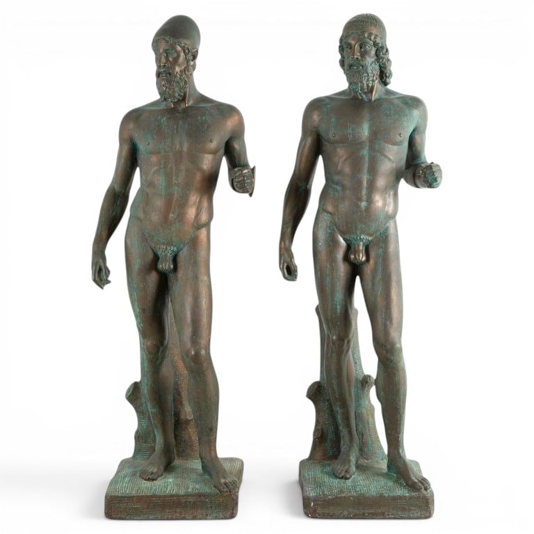 Pair of "Riace Bronzes" Sculptures. Early 20th Century (1 of 6)