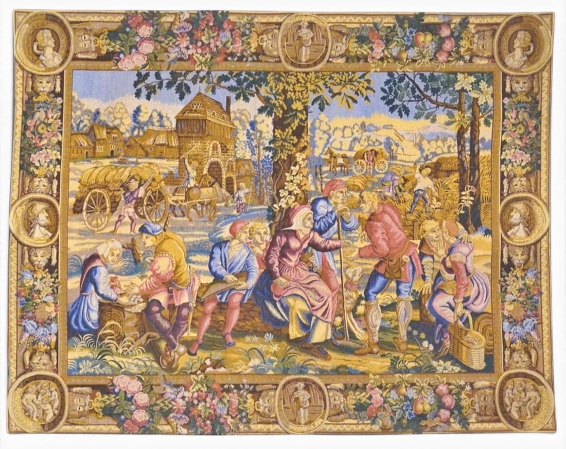 "The Harvest" Tapestry. Brussels. 20th Century (1 of 5)
