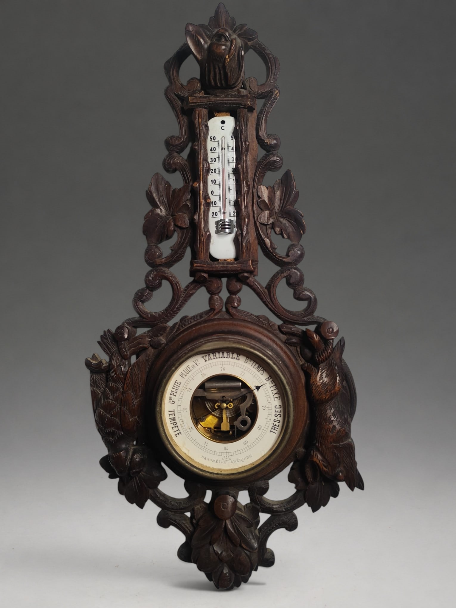 Black Forest Barometer and Thermometer, 19th Century (1 of 3)