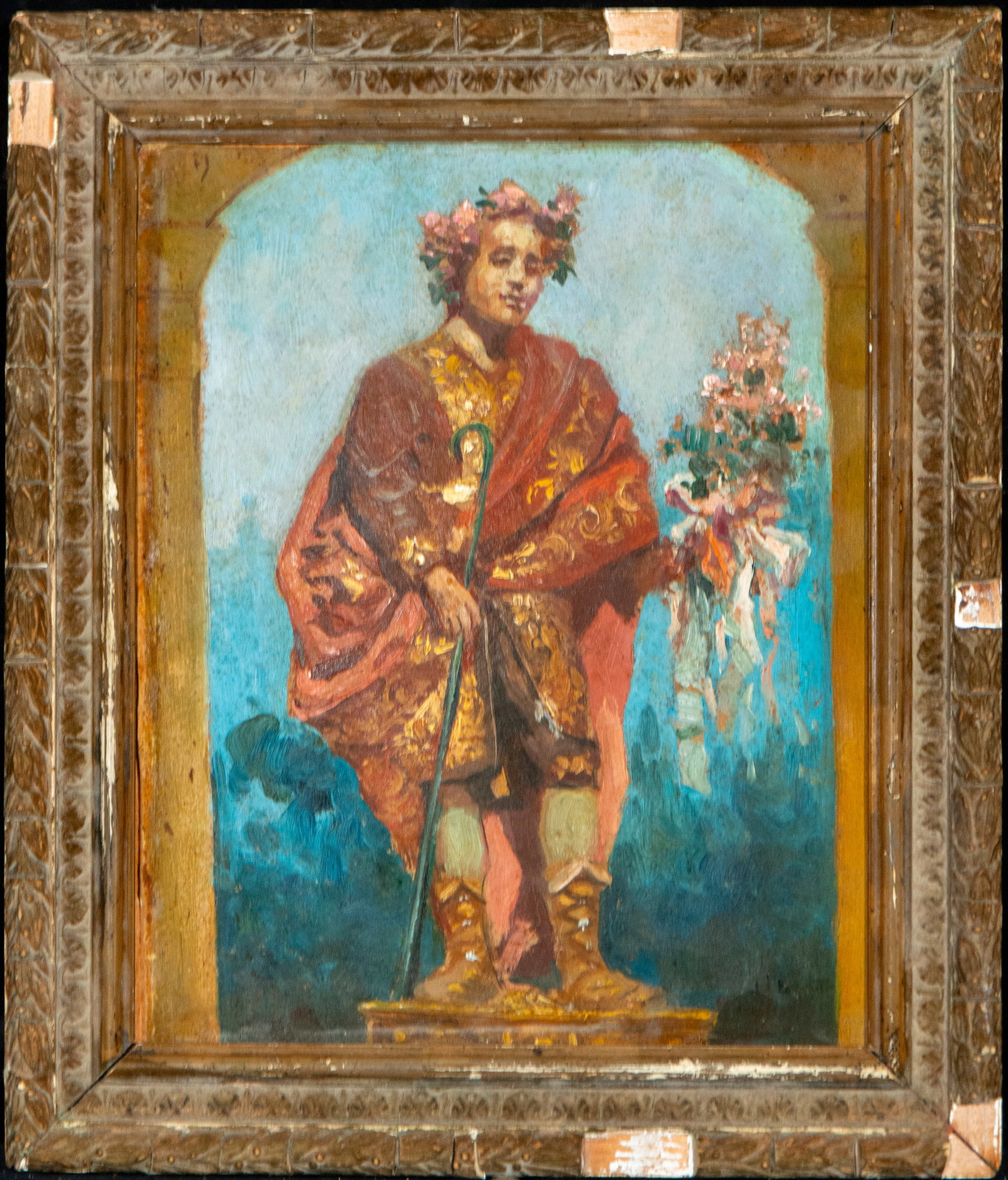 Bacchus with flowers - European School of the 19th to early 20th century (1 of 4)