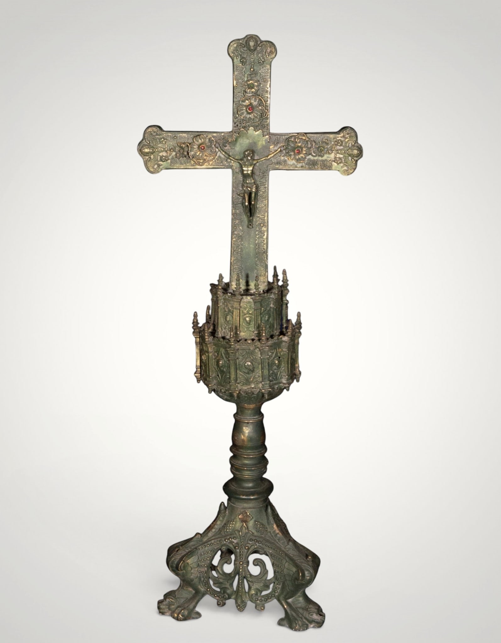 Neo-Gothic Modernist altar cross. 19th century (1 of 6)