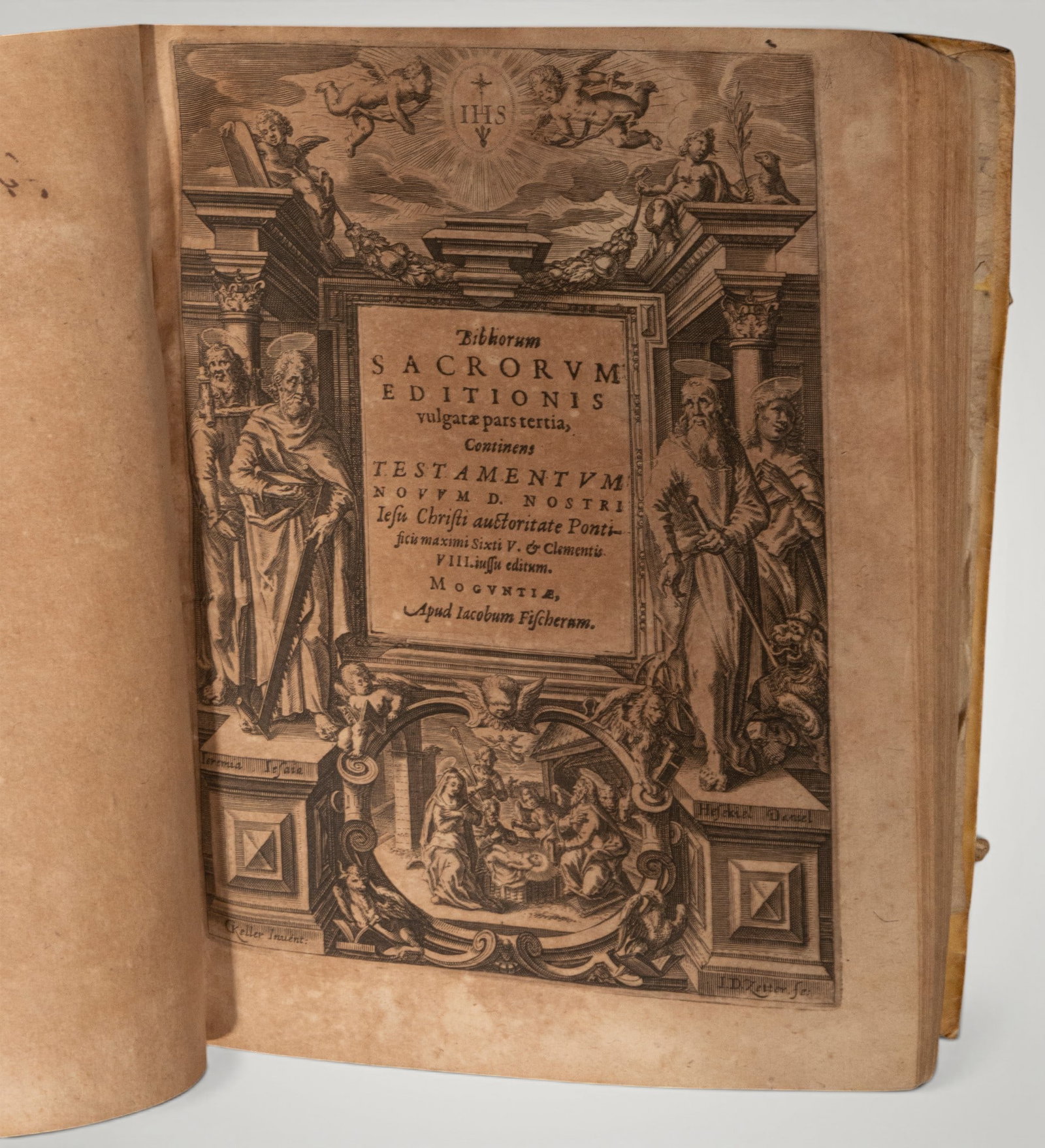 Holy Bible in Latin with engravings by Johann Theodor de Bry. Mognuntia. 1609 (1 of 6)
