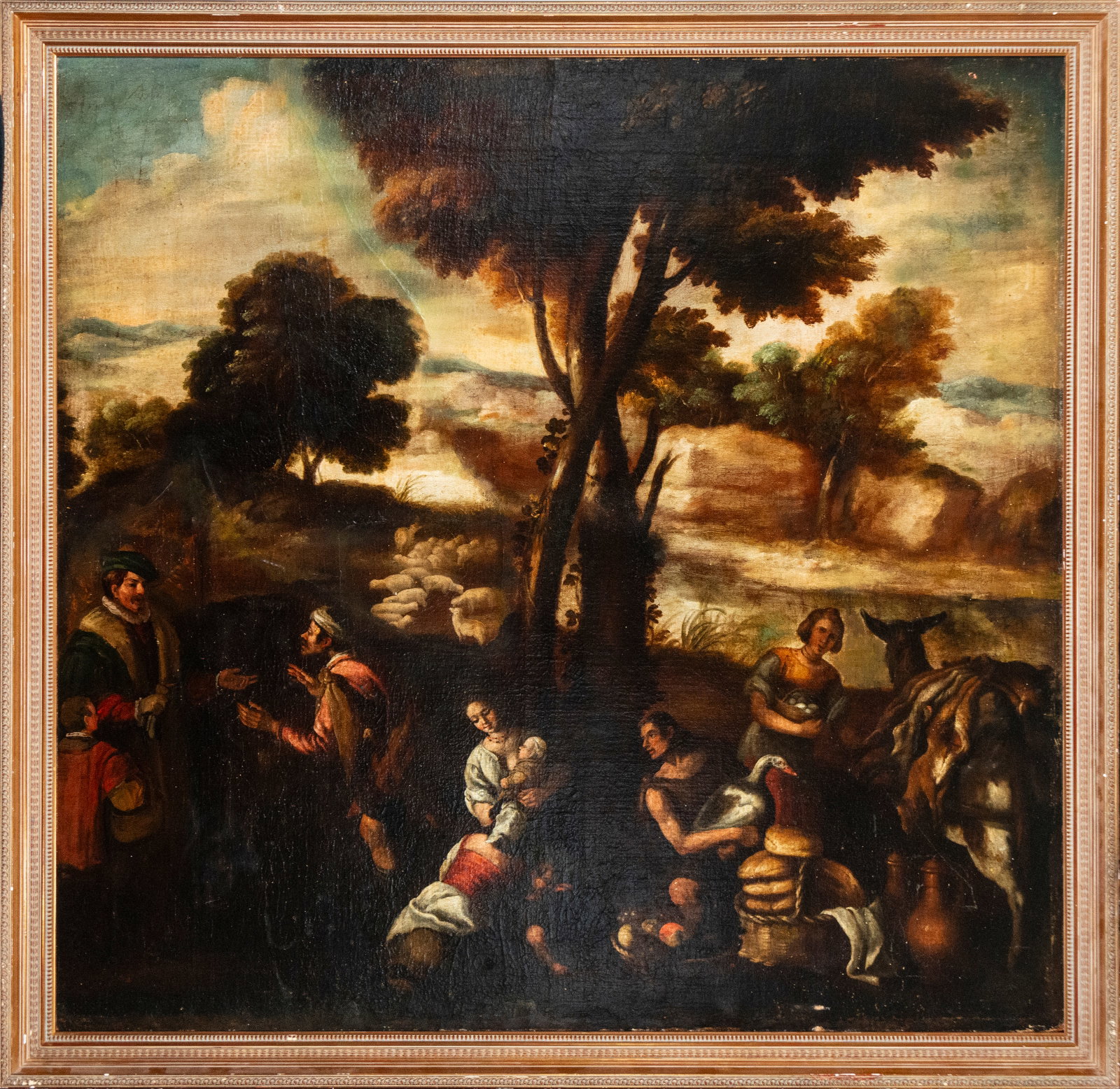 Pastoral scene with figures and livestock, Attributed to PEDRO DE ORRENTE, 17th century (1 of 7)