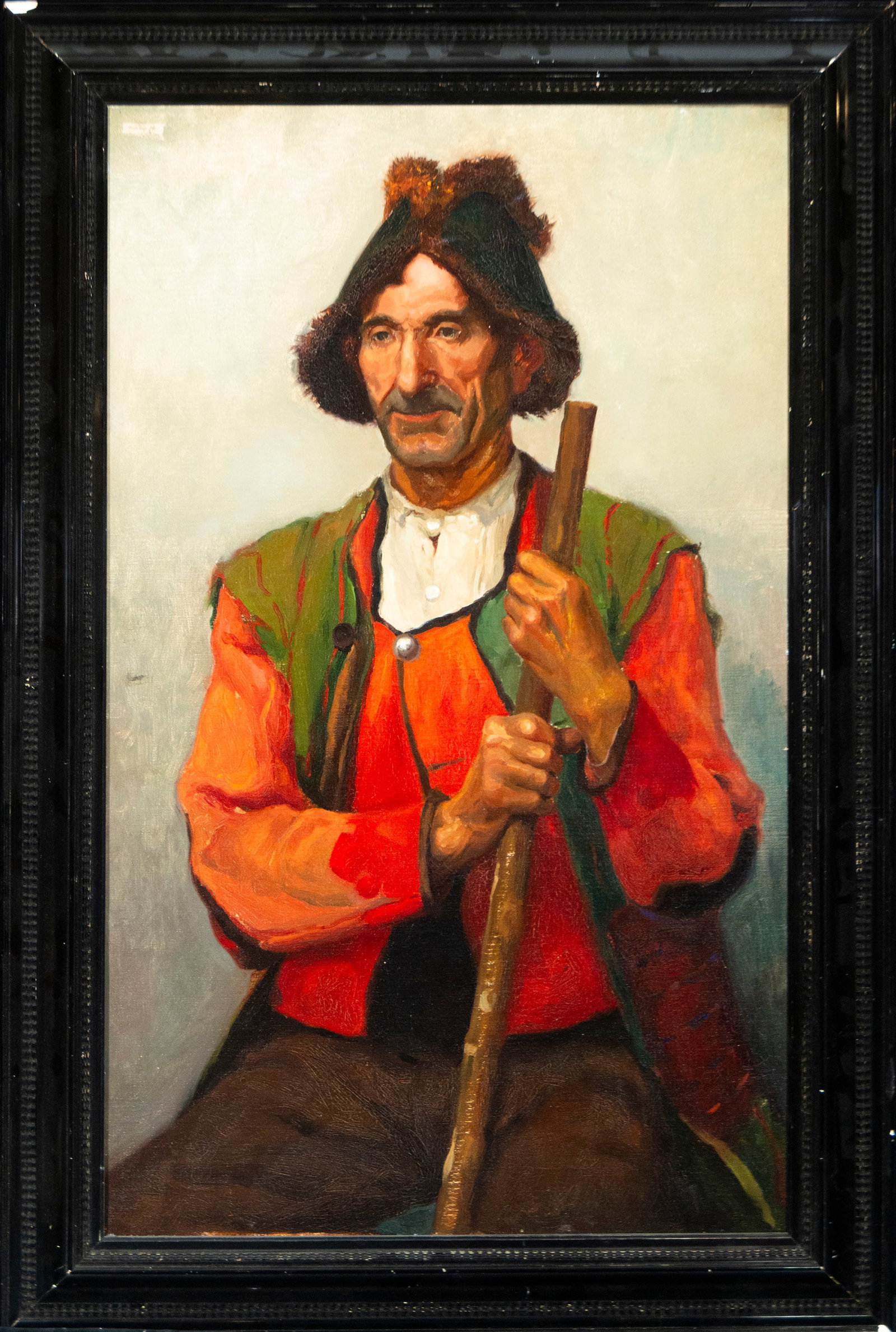 BASQUE SCHOOL OF THE 19TH-20TH CENTURIES - PEASANT: Oil on canvas. Dimensions without frame: 101 x 61 cm. Dimensions with frame: 118 x 78 cm.