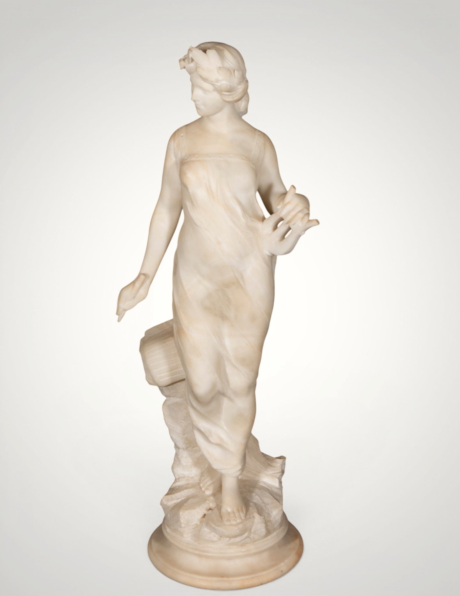 Female allegory with lyre. European School. 19th century (1 of 7)