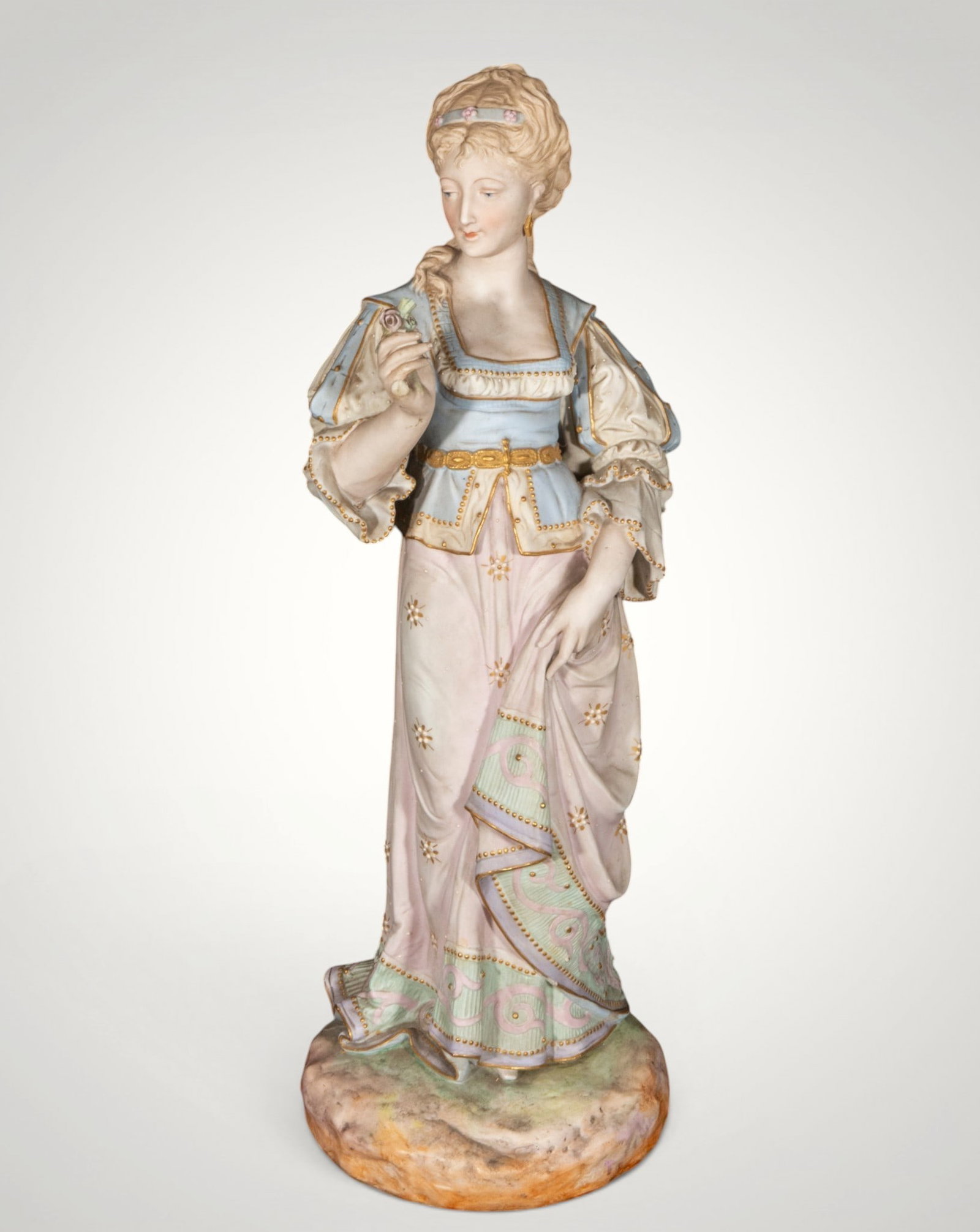 Lady with a rose. European School. 19th Century (1 of 7)