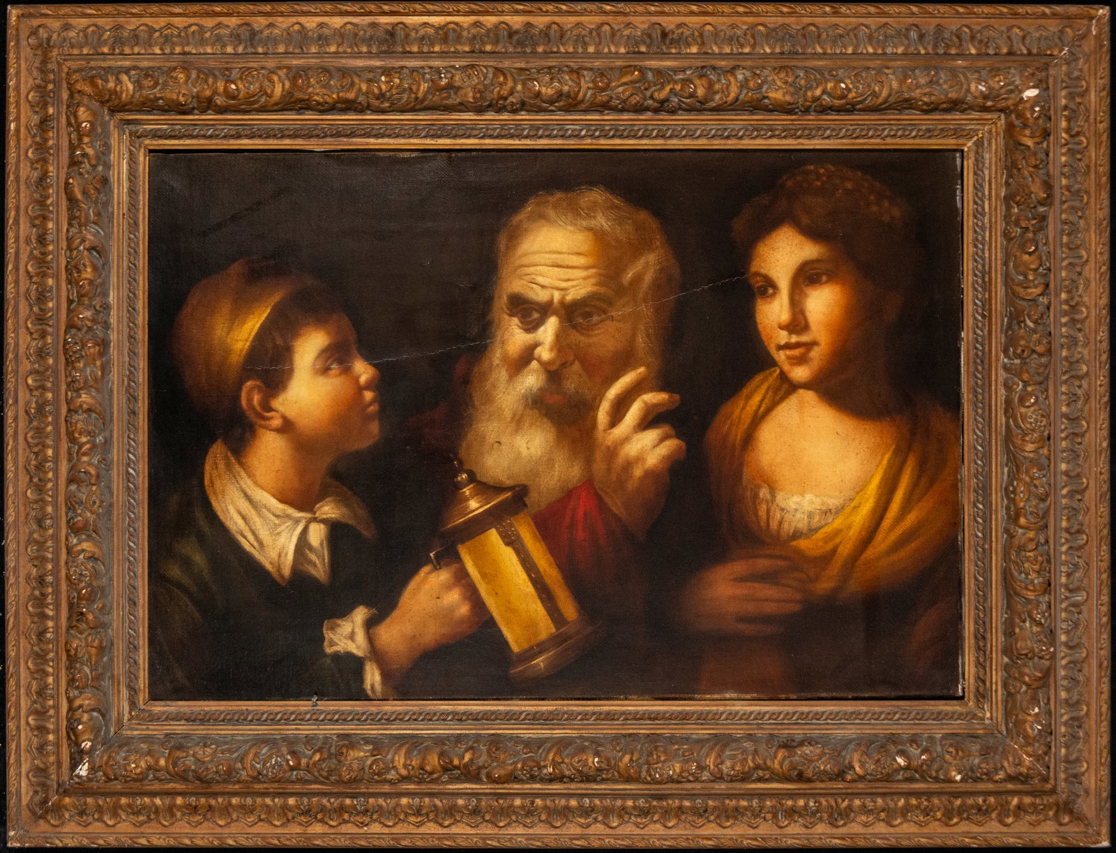 Old man with two young men. Italian school. 19th century (1 of 4)