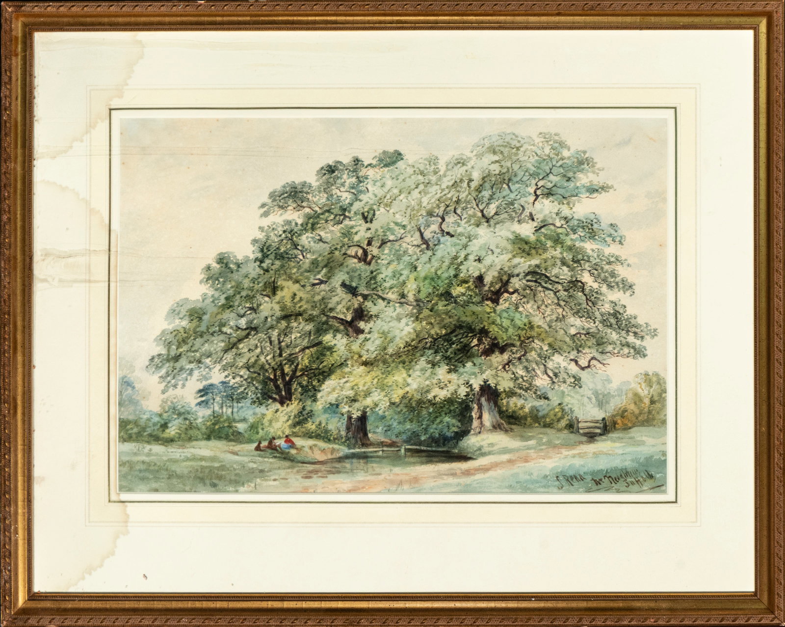 Landscape with figures. Signed. English School. Late 19th – early 20th century (1 of 6)