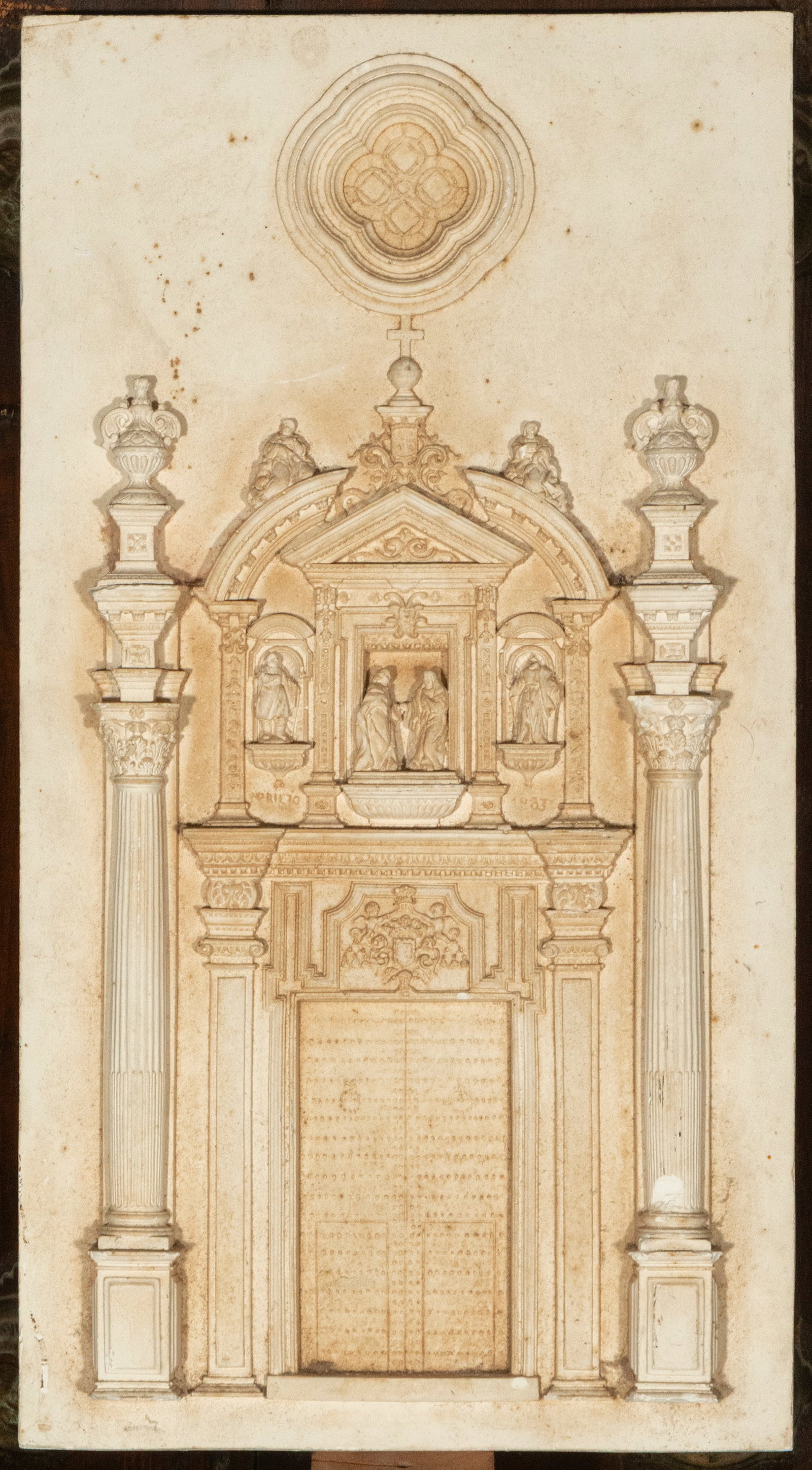 Marbled plaster model of a Cathedral Gate - 20th Century (1 of 6)
