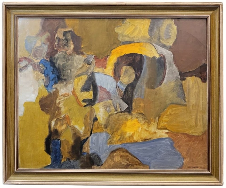 “ABSTRACT COMPOSITION??, YVES FRANGEUL, EXPRESSIONISM 1964 – FRANCE (1 of 4)