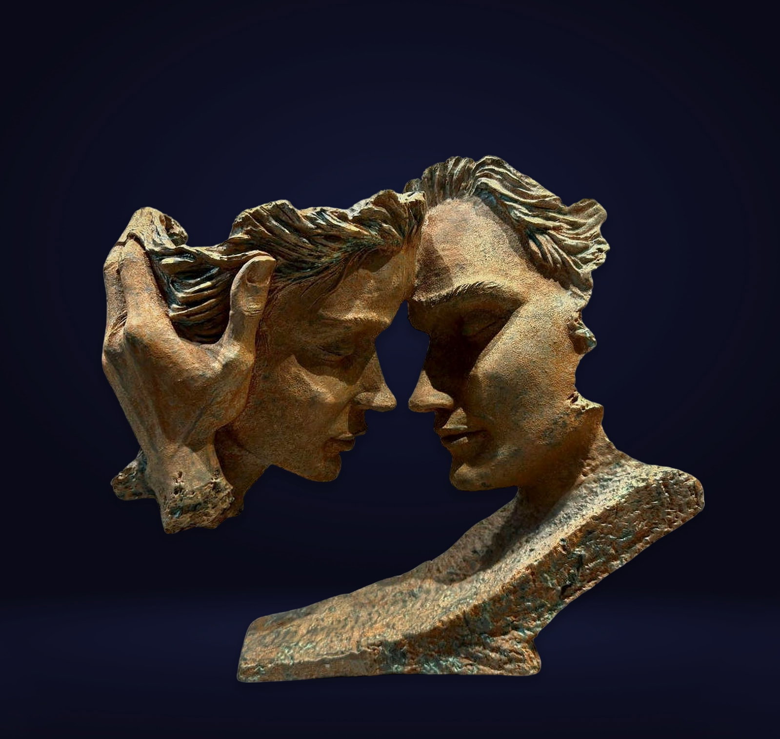 Magnificent Spanish Sculpture "Lover" Terracotta 20th Century 35cm x 37cm Perfect condition: Magnificent Spanish Sculpture "Lover" Terracotta 20th Century 35cm x 37cm Perfect condition