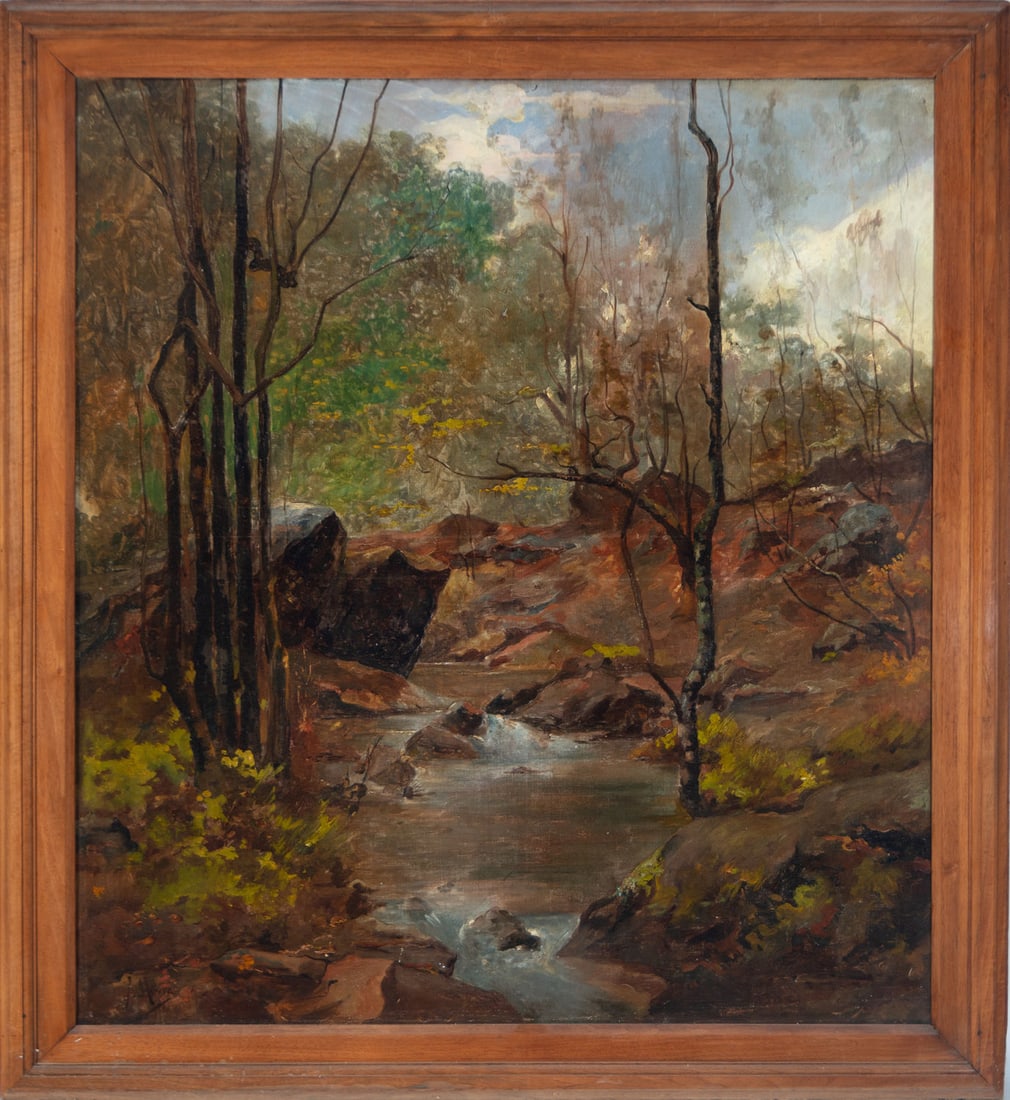 Pair of landscapes, 19th century Spanish school, signed MORERA: Oil on canvas, 125 x 116 cm (with frame) and 110 x 100 cm (canvas).