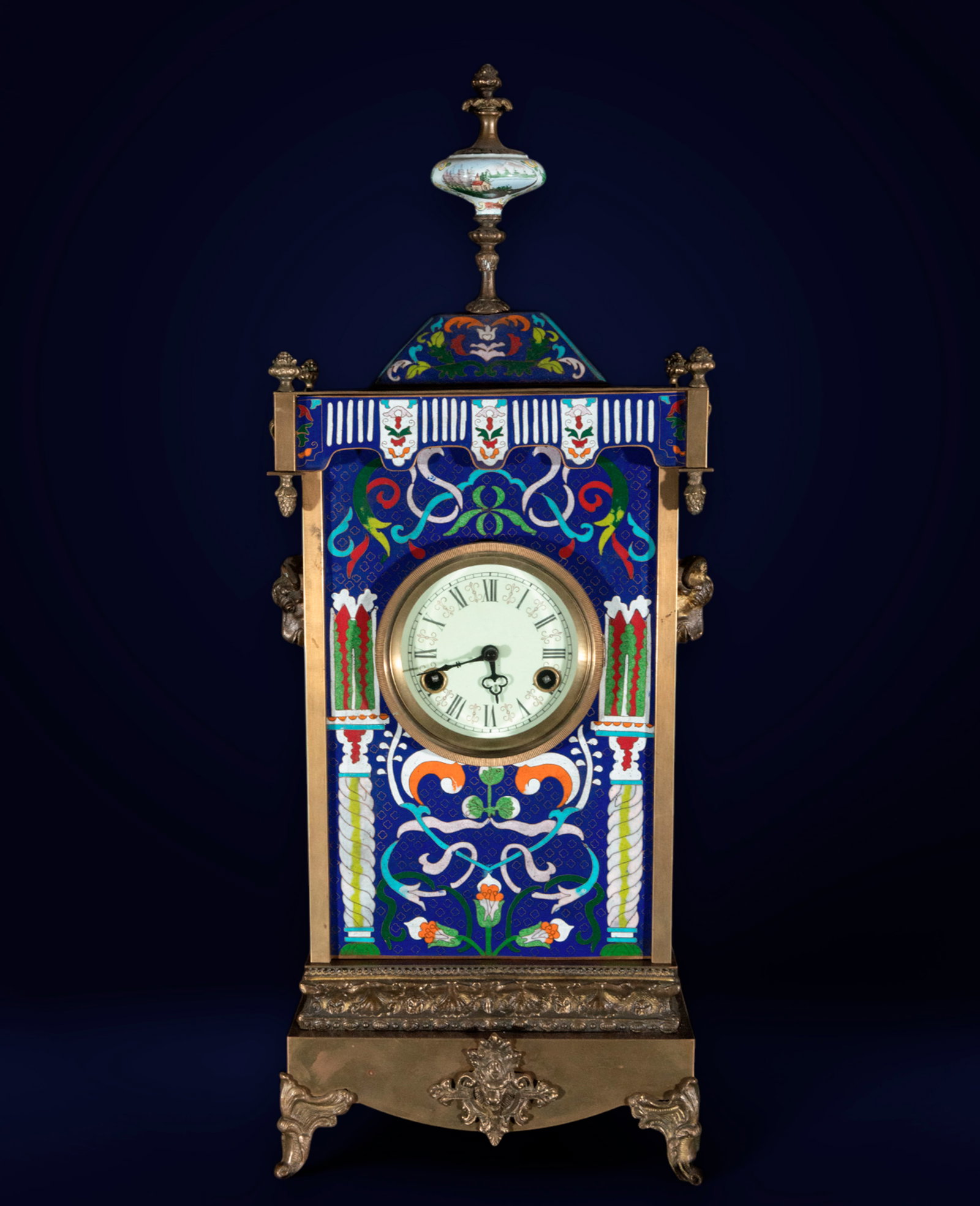 19th century Chinese cloisonne clock, good condition (1 of 7)