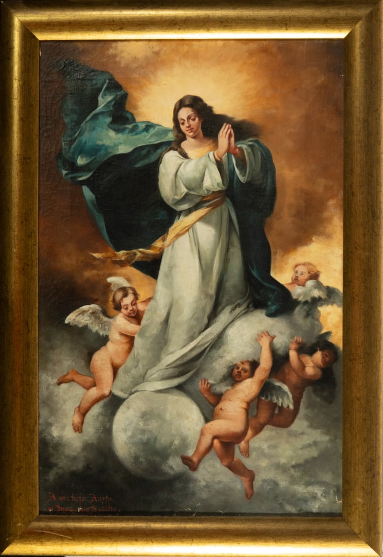 Immaculate in Glory - Follower of Bartolomé Esteban Murillo from the 19th century (1 of 5)