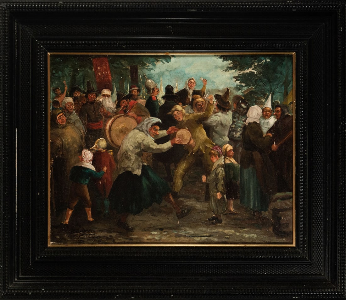 Carnival scene, 19th century Flemish school (1 of 5)