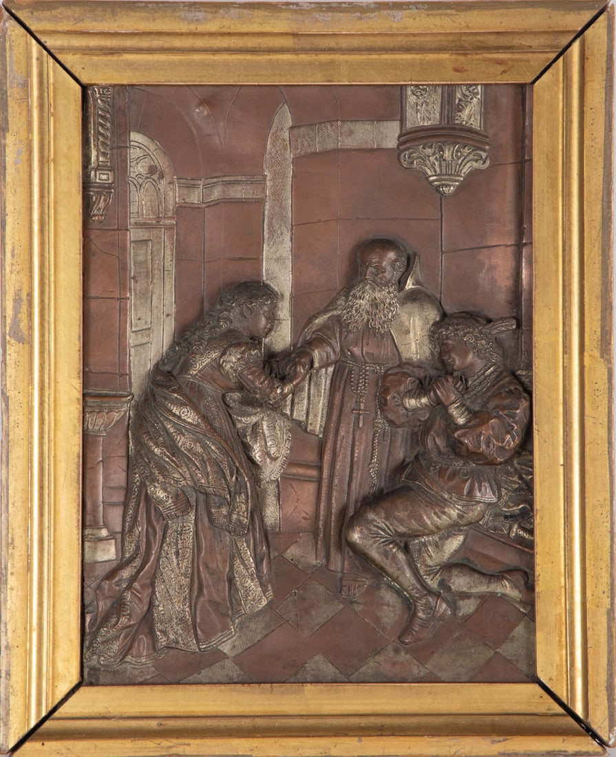 Embossed copper relief, 19th century (1 of 3)