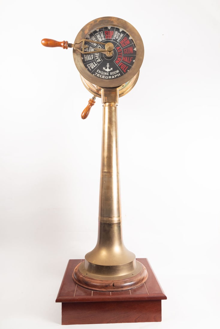 Boat throttle in bronze and wood, 19th century English school (1 of 6)