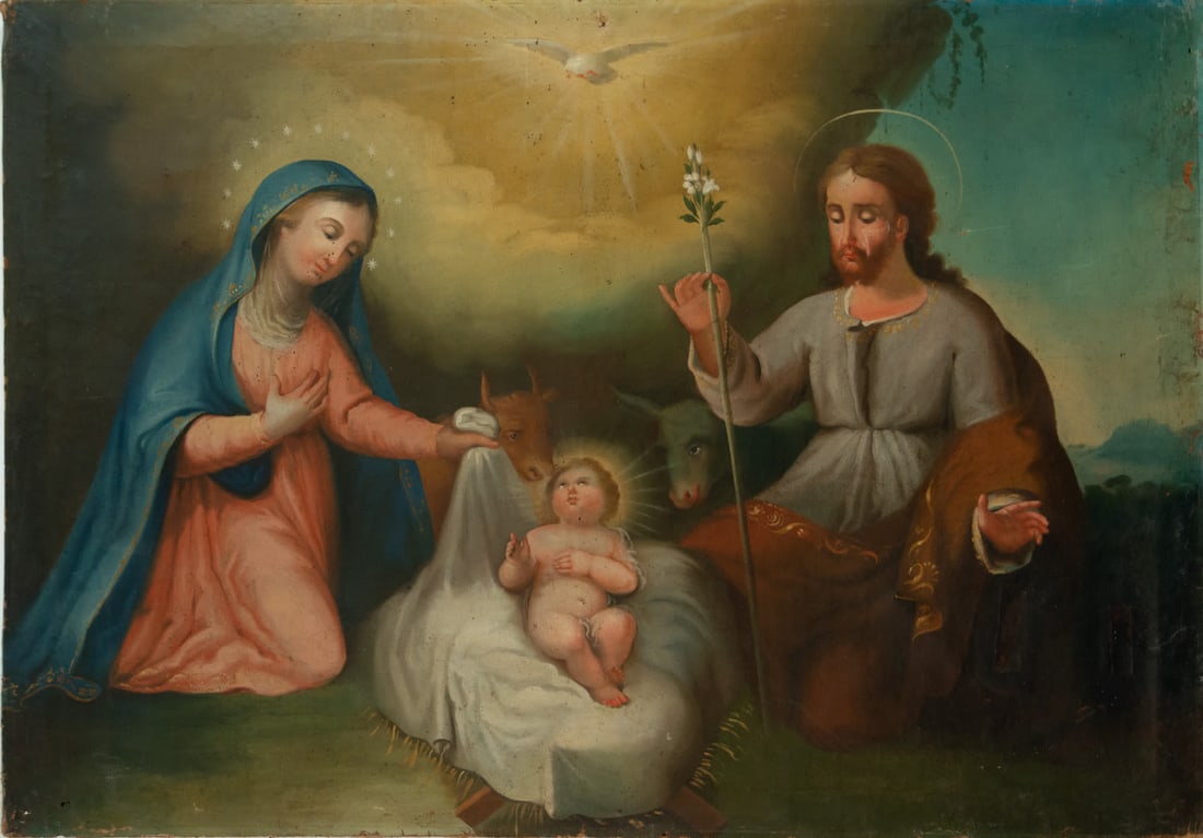 The Birth of Jesus, Neoclassical Italian school of the 18th century (1 of 7)