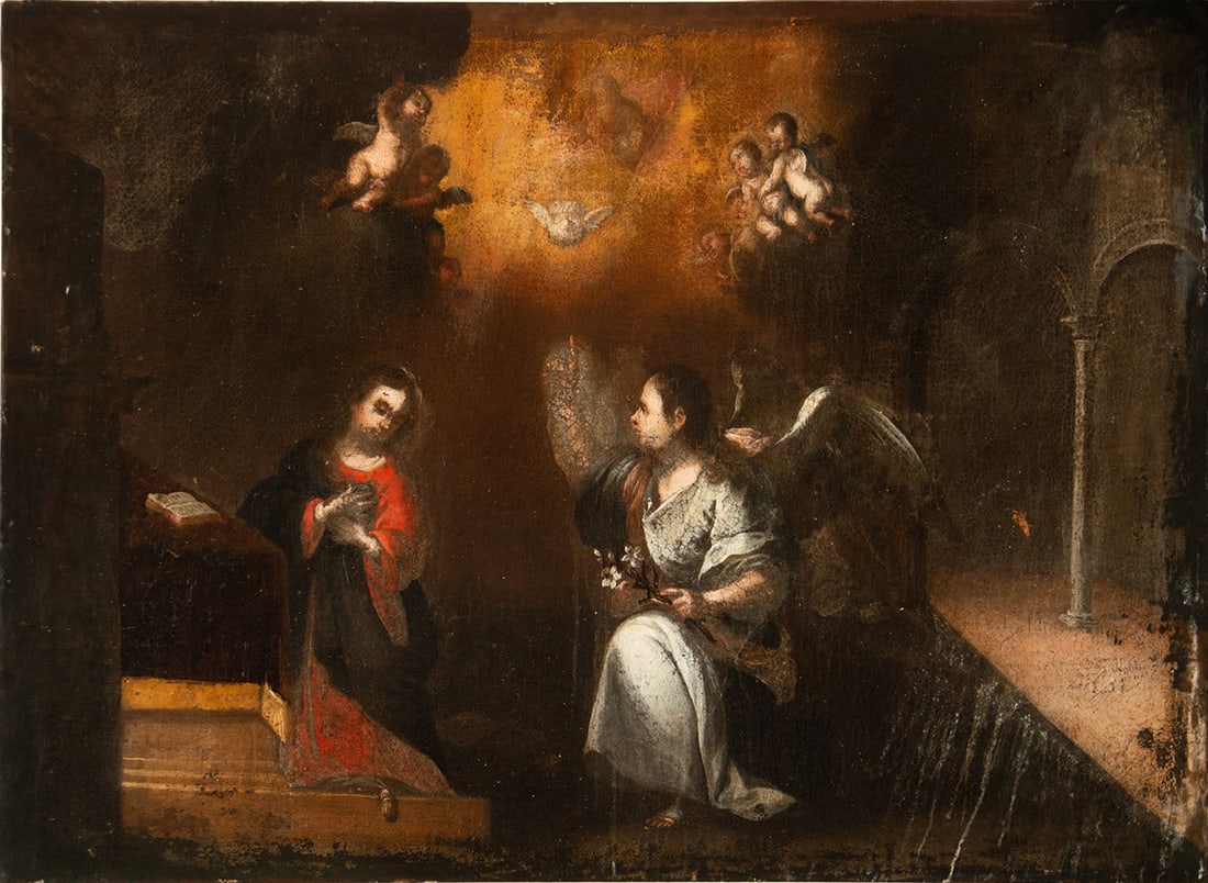 The Annunciation of Mary, Sevillian school of the 17th century (1 of 8)