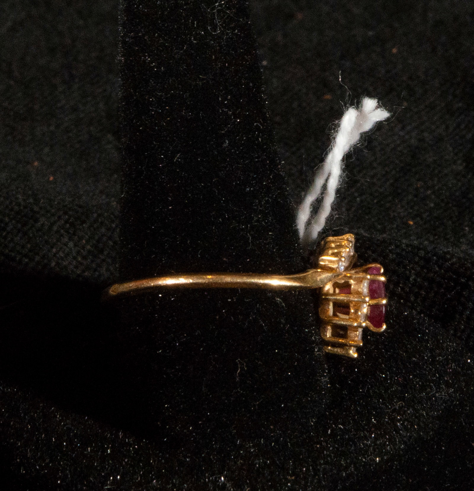 18k Gold ruby ??and diamond ring - 2