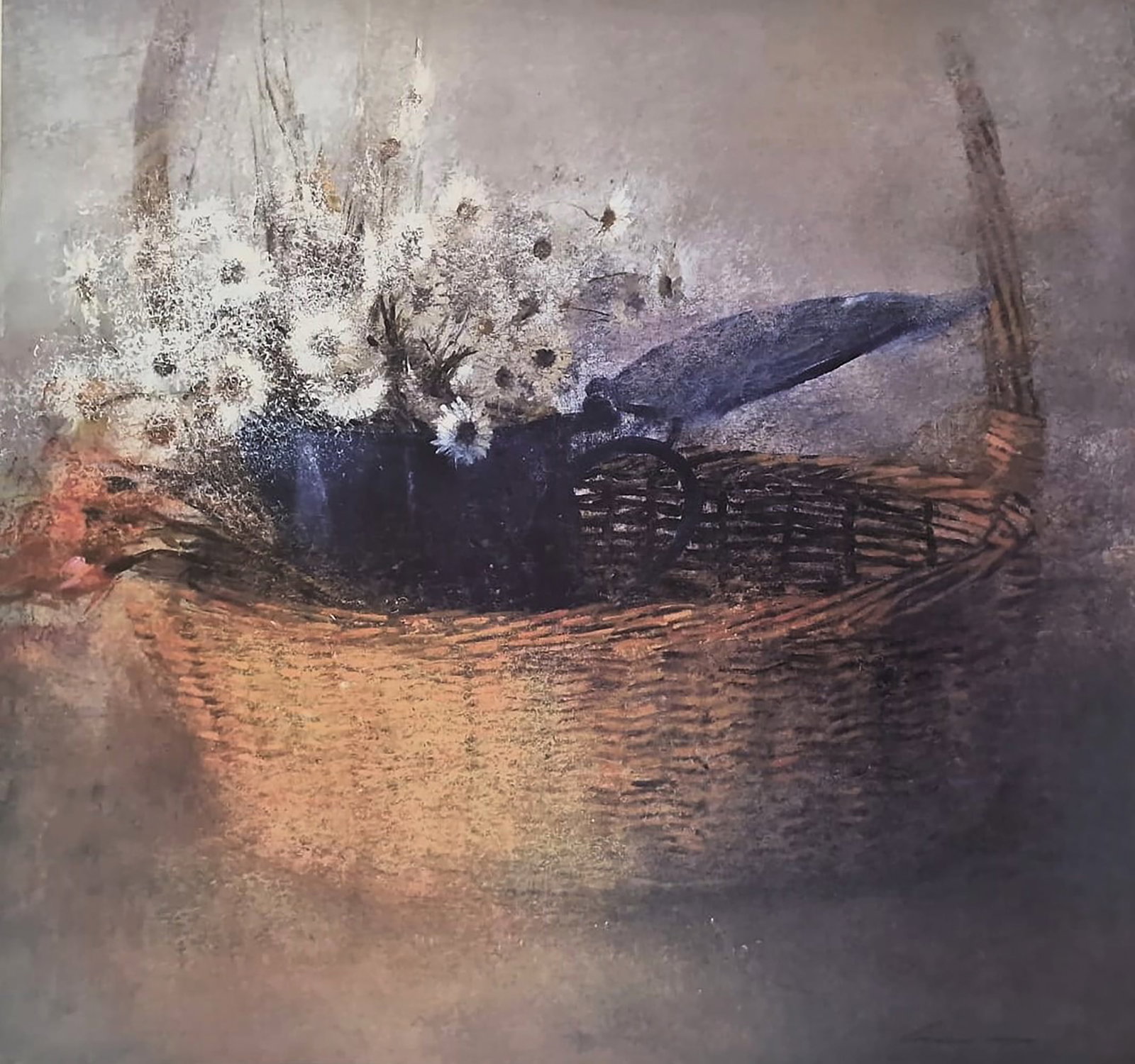 RENZO CROCIARA (Rome, 1934 – 2010) – Fiori di campo (1990): Color lithograph on paper. 70 × 70 cm. Signed in pencil in the lower right corner. Copy 30 of an edition of 100 Arabic-numbered copies. Work in good condition. Batch in international warehouse (withi