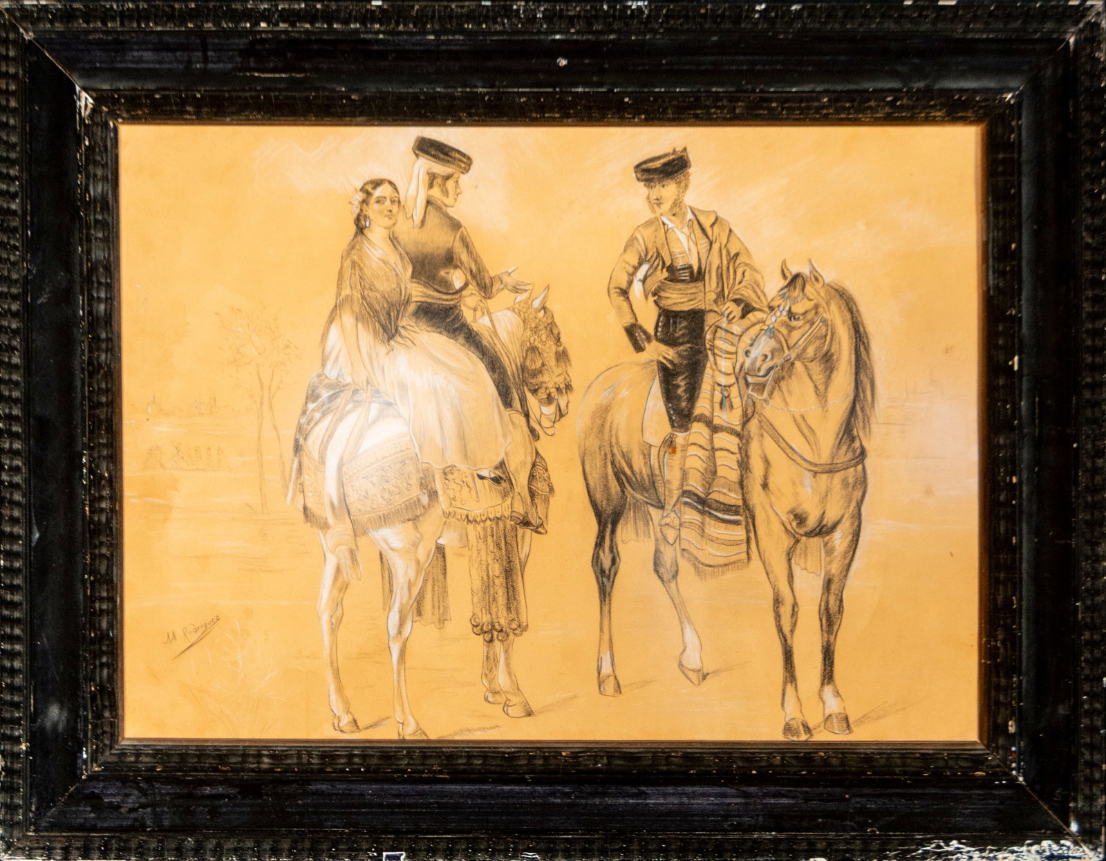 Genre scene with horsemen, Manuel García Rodríguez, Spanish School, 20th Century (1 of 6)