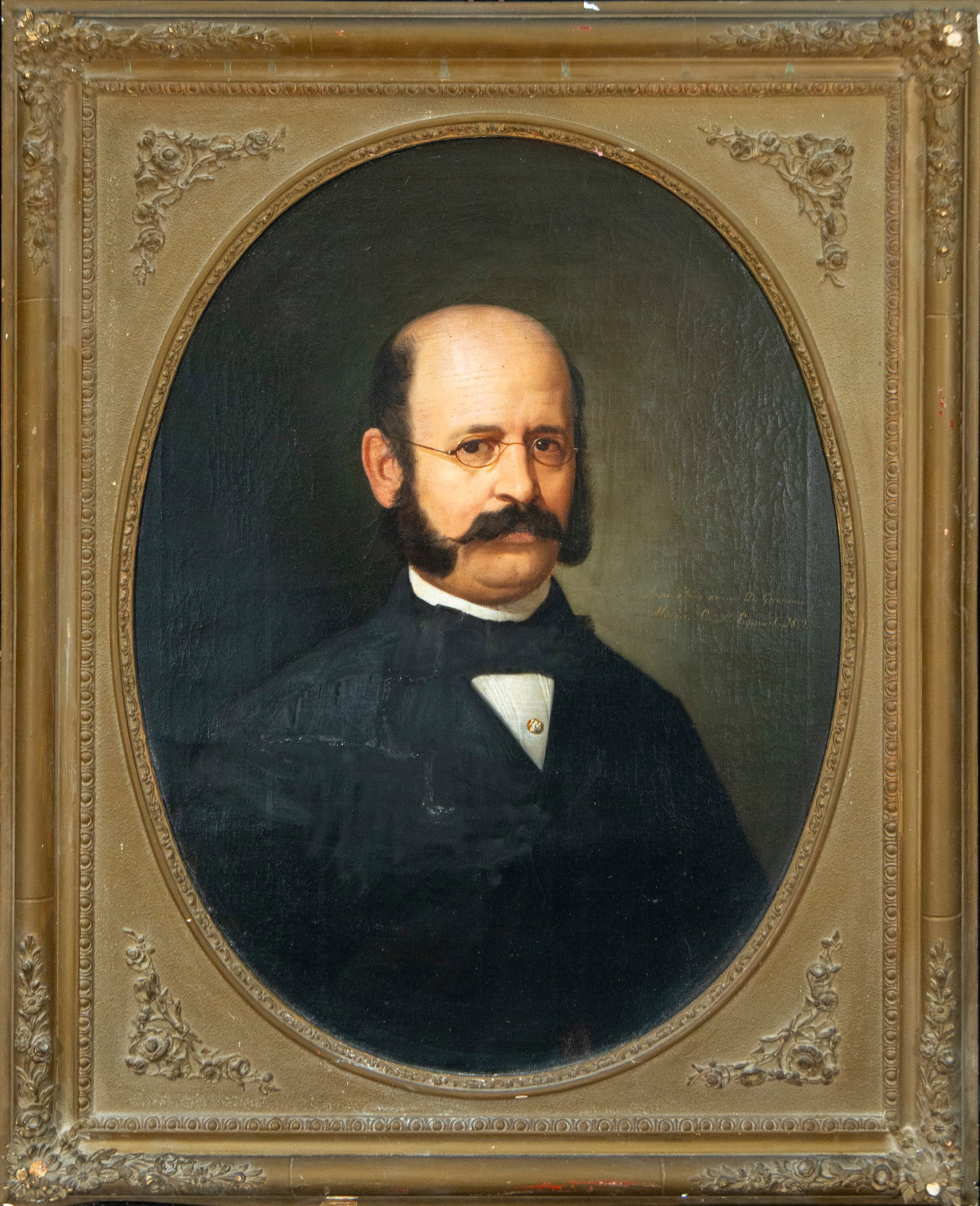Portrait of a gentleman, Signed and dated, Spanish School, 19th century (1 of 6)