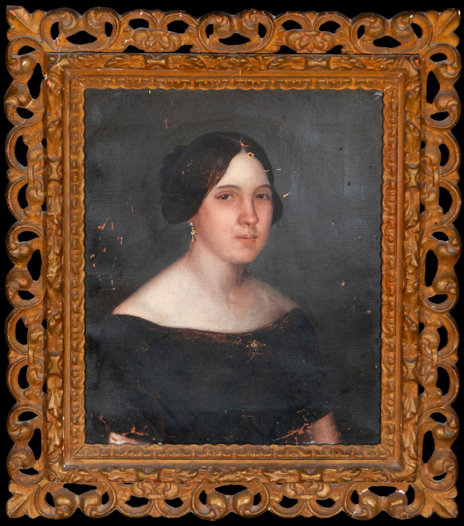 Neoclassical portrait of a lady, Majorcan School, 19th century (1 of 5)
