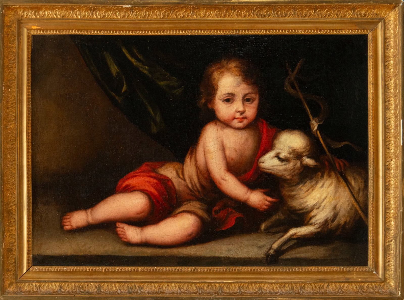 San Juanito, Juan Simón Gutiérrez, Andalusian Baroque school (Medina Sidonia, 1634-Seville, 1718): Oil on canvas. Measurements: 74 cm x 52 cm and 86 cm x 65 cm