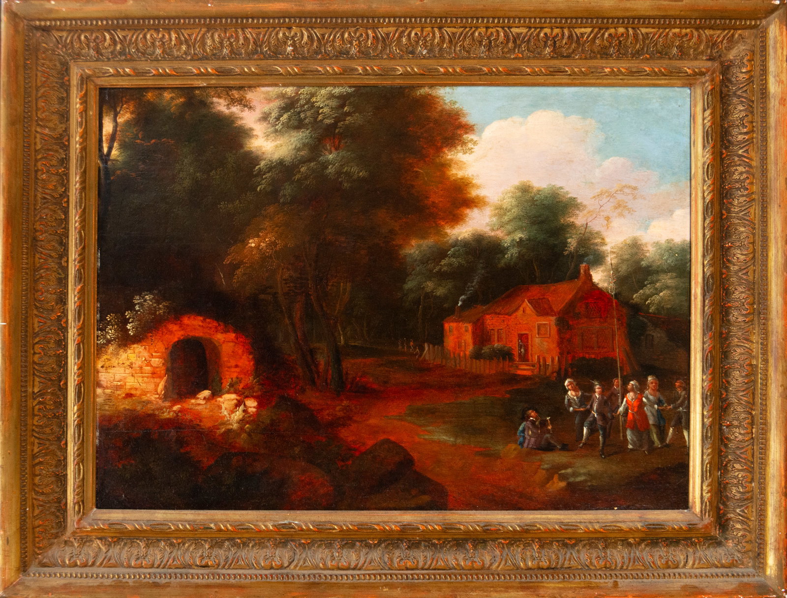 Dutch Village, on panel, David Teniers II workshop, 17th century: Oil on panel. Measurements: 72 cm x 58 cm and 93 cm x 70 cm