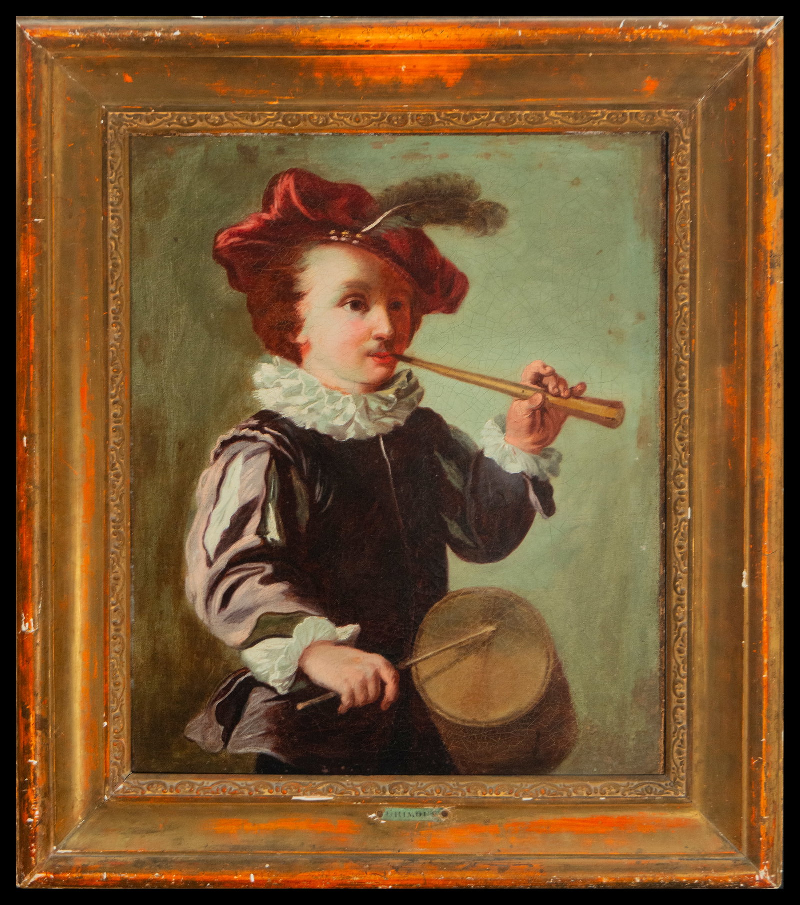 Circle of Alexis Grimou (Argenteuil, 1678 - Paris, 1733) - Drummer: Oil on canvas. Measurements: 74 x 64 cm.