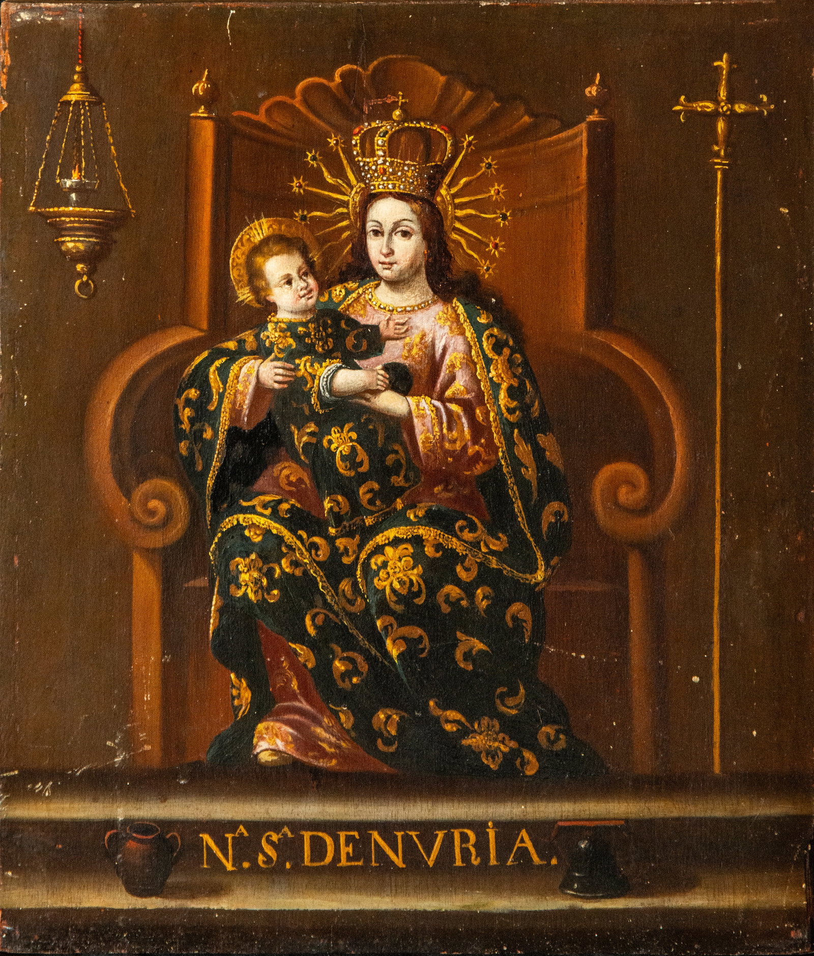 Our Lady of Nuria, Cuban or Puerto Rican colonial school, 18th century (1 of 6)