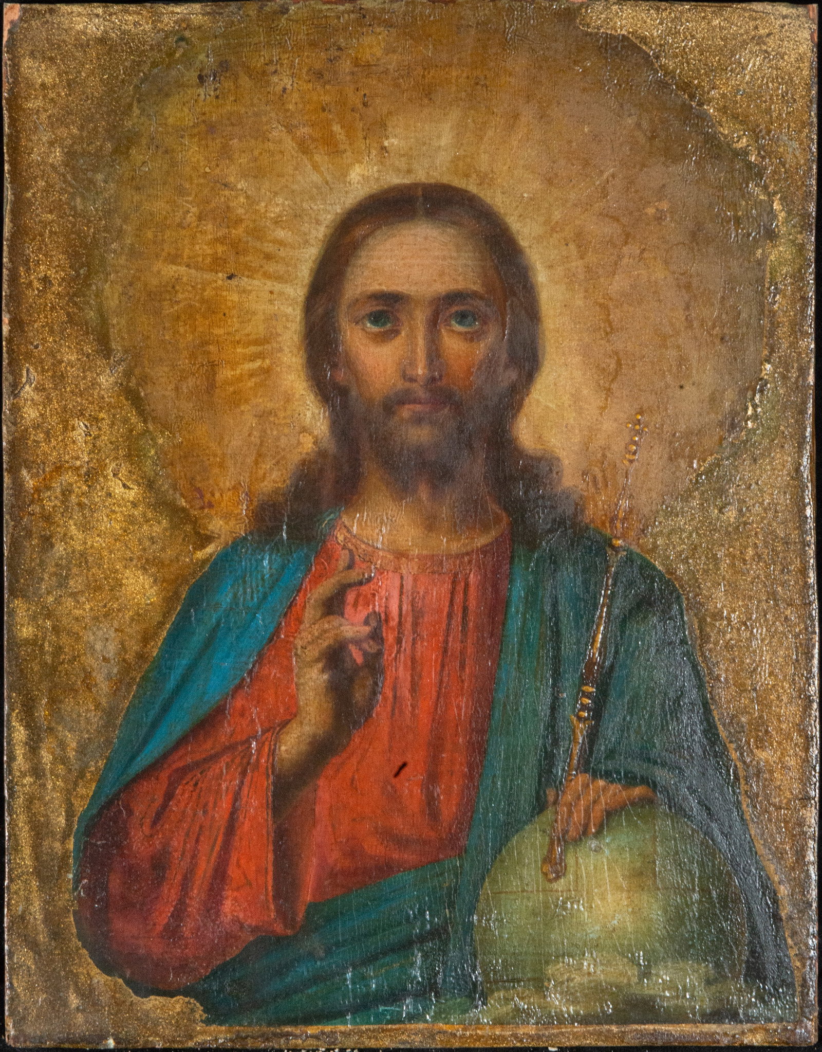 Oil painting of Christ the Savior of the World from the 18th century (1 of 4)