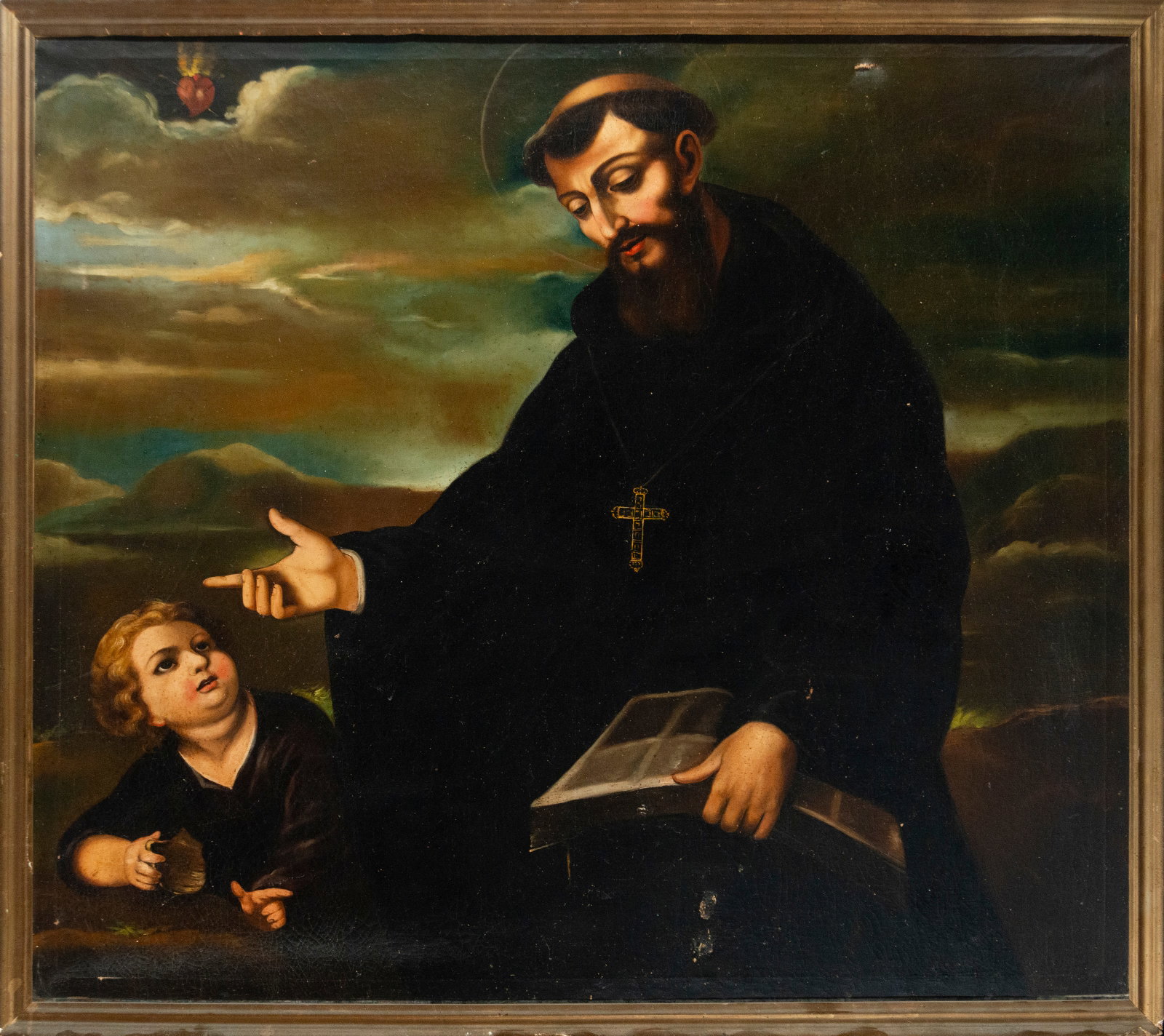 Four oil paintings on canvas depicting Saint Augustine from the 17th century: Oil on canvas. Measurements: 124 cm x 110 cm and 131 cm x 117 cm