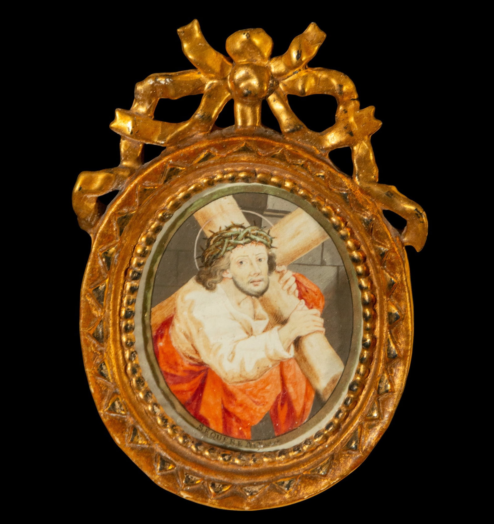 Painted invitation from the 17th-18th century: Paper. Measurements: 10 cm x 9 cm and 18 cm