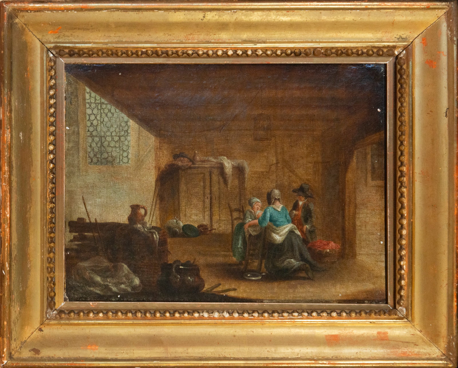 Domestic interior scene. Dutch School. 17th century (1 of 4)
