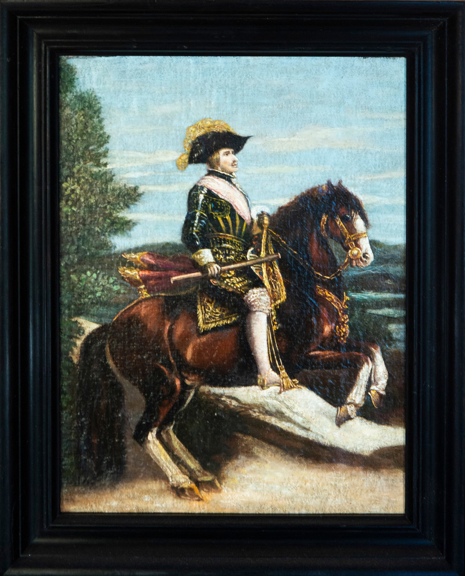Equestrian portrait of Philip IV. Follower of Velázquez. Spanish School. 17th century (1 of 4)