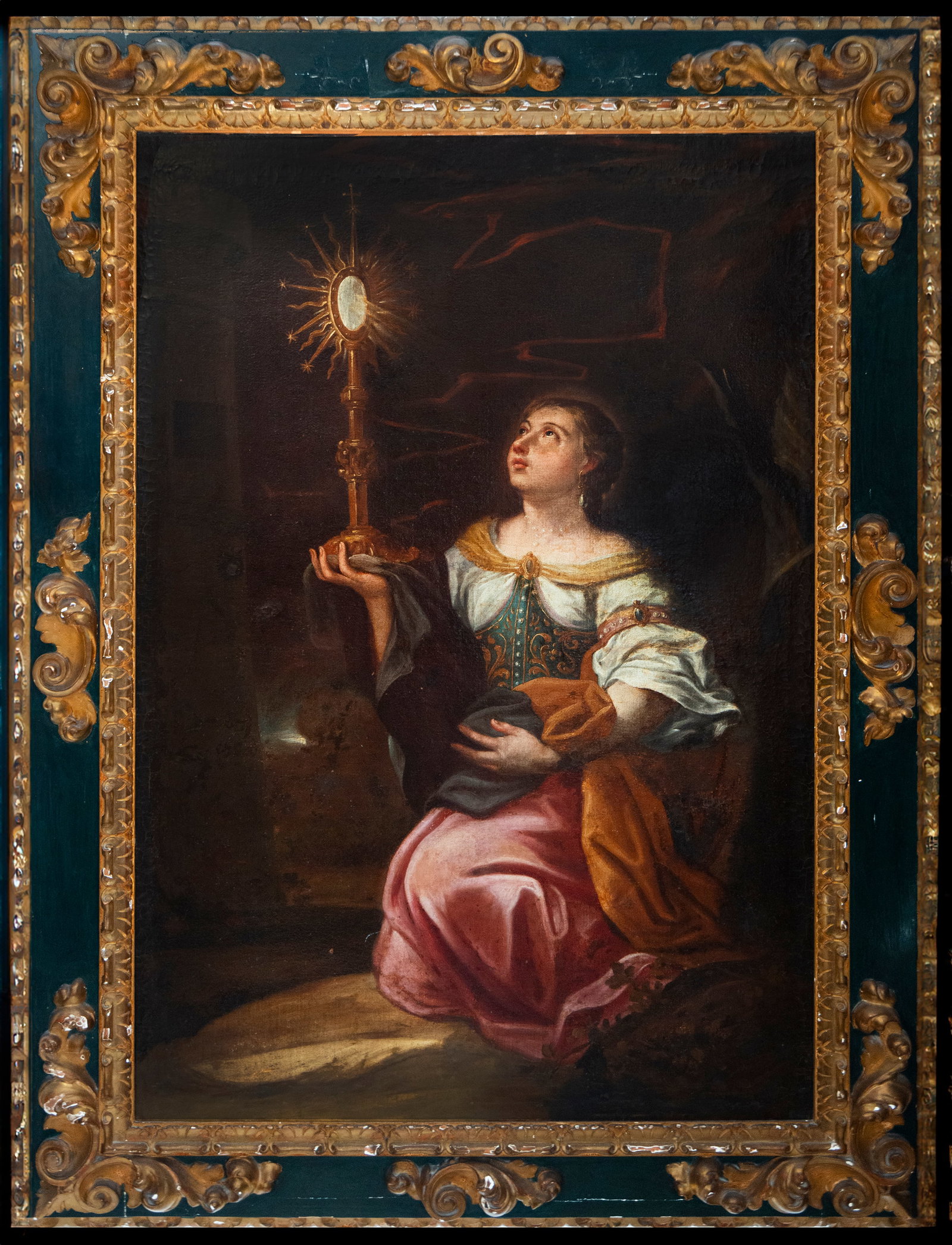 ATTRIBUTED TO FRANCISCO PACHECO (Sanlúcar de Barrameda, 1564 - Seville, 1644) - Exceptional Saint: Oil on canvas, dimensions: 150 x 100 cm, framed dimensions: 185 x 140 cm. Provenance: important private collection in Seville, Spain