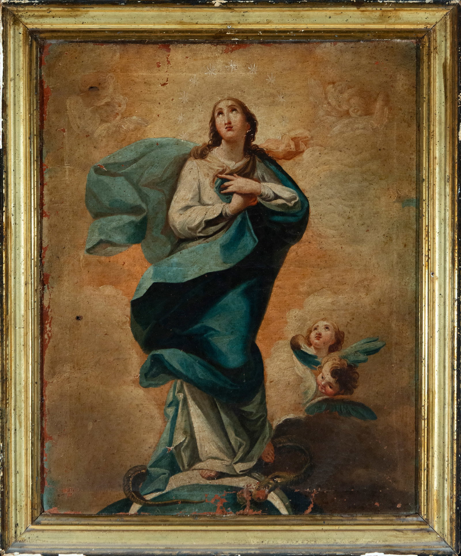 School / attributable to López Portaña - Virgin Mary, 17th century: 61 cm x 49 cm and 72 cm x 59 cm